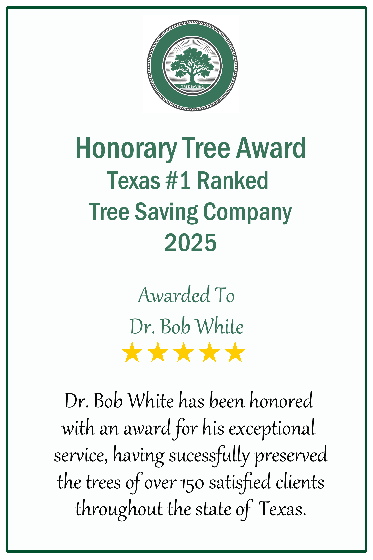 TreeSaving Award image